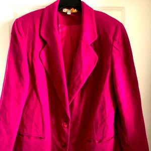 Pink suit blazer 18W